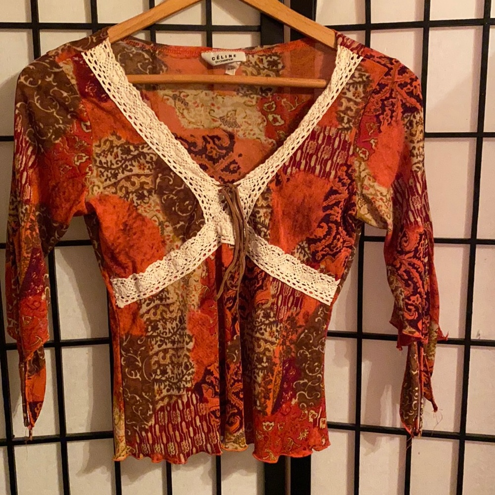 Celine by Champion Boho Top Size XL